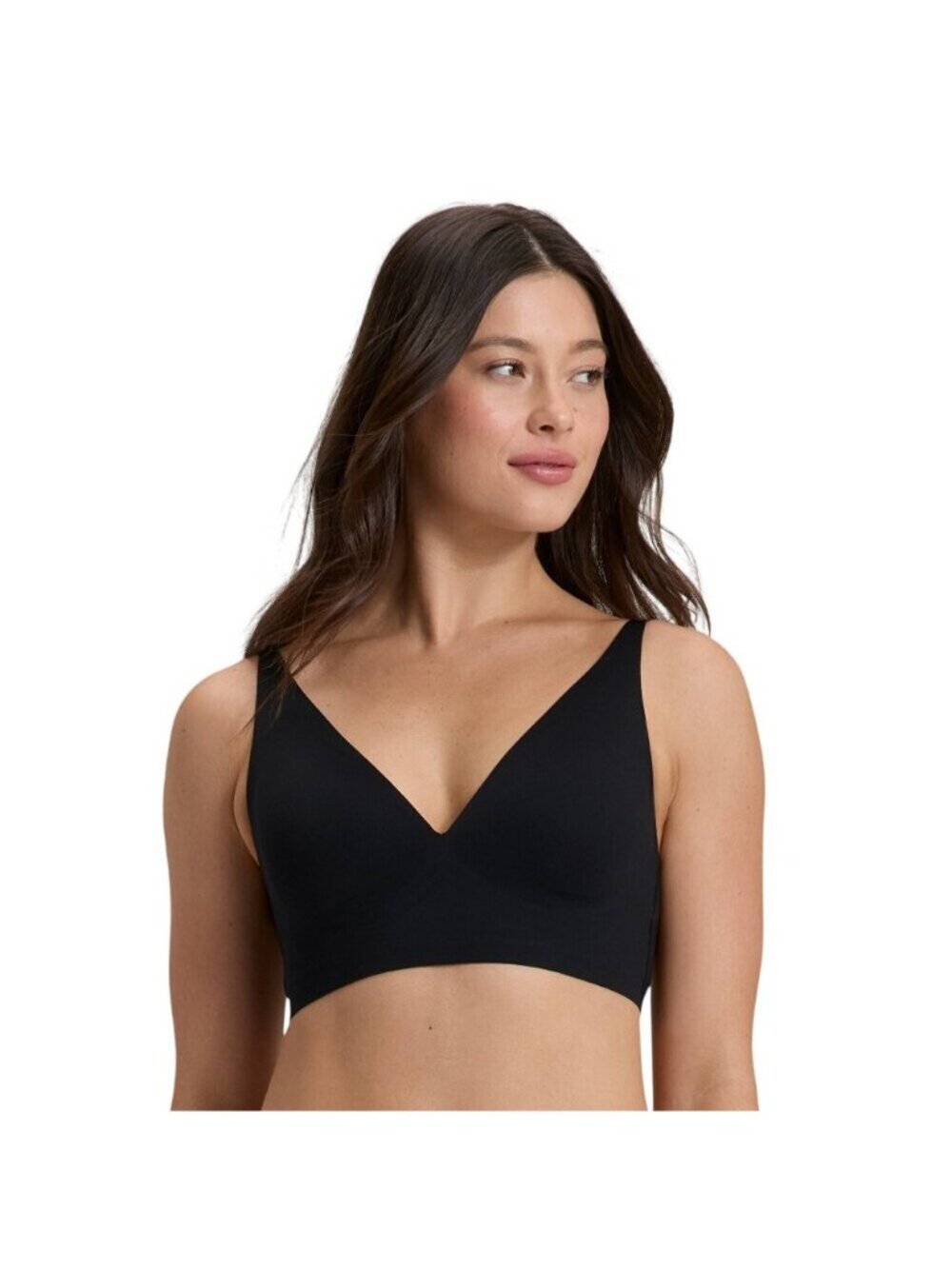 NWT Auden Luxury Collection Removeable Pad Longline Plunge Bralette Black XL - Picture 1 of 7
